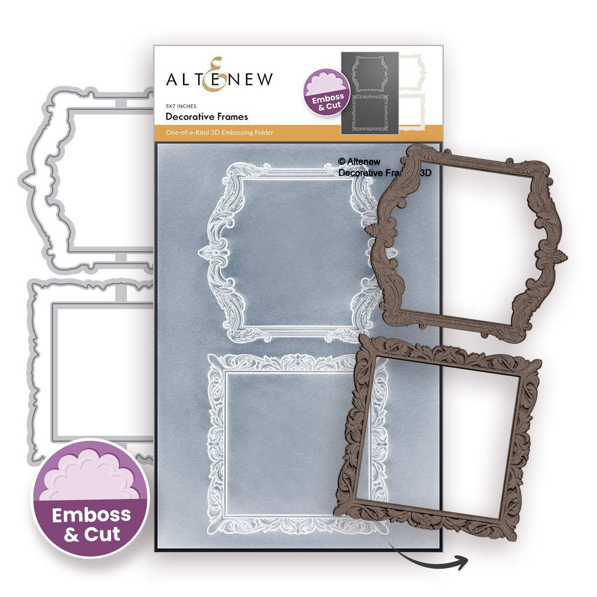 Altenew - Decorative Frames 3D Embossing Folder & Die Set