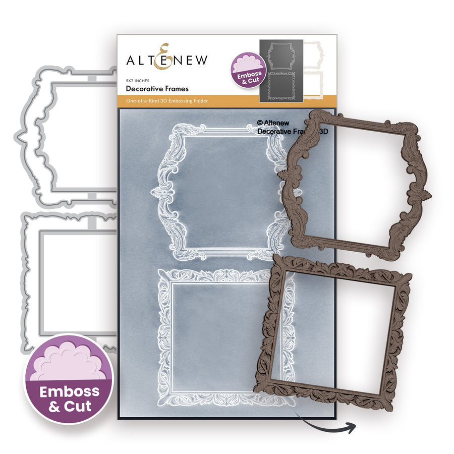 Altenew - Decorative Frames 3D Embossing Folder & Die Set
