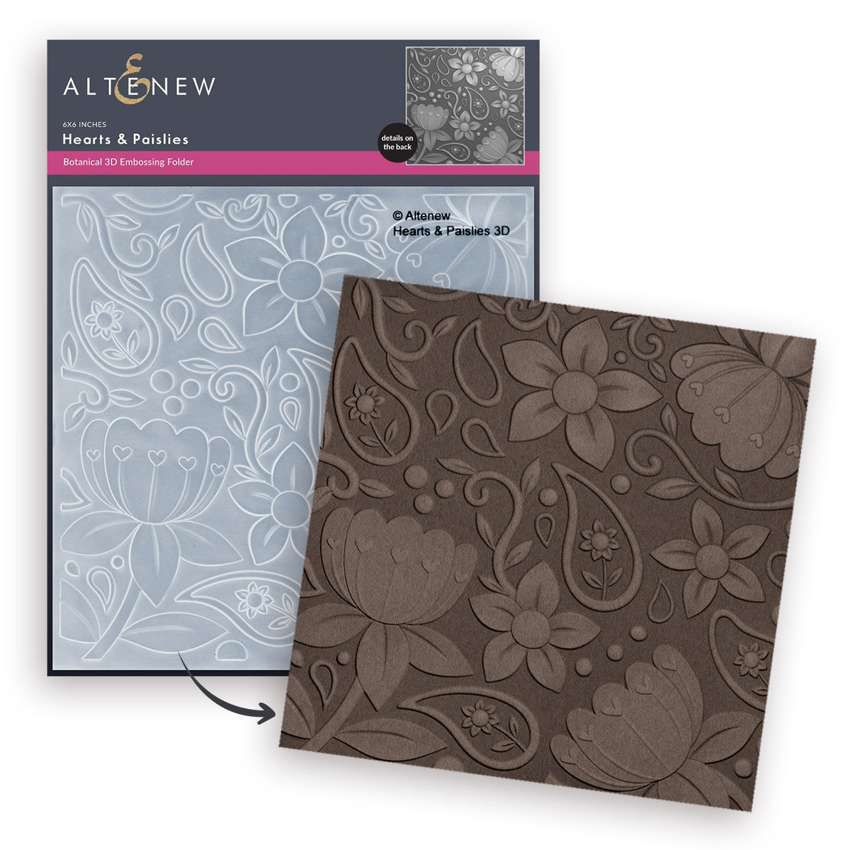 Altenew - Hearts & Paislies 3D Embossing Folder
