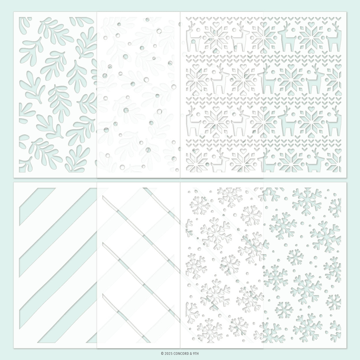 Concord & 9th - Merry Mix Stencil Pack