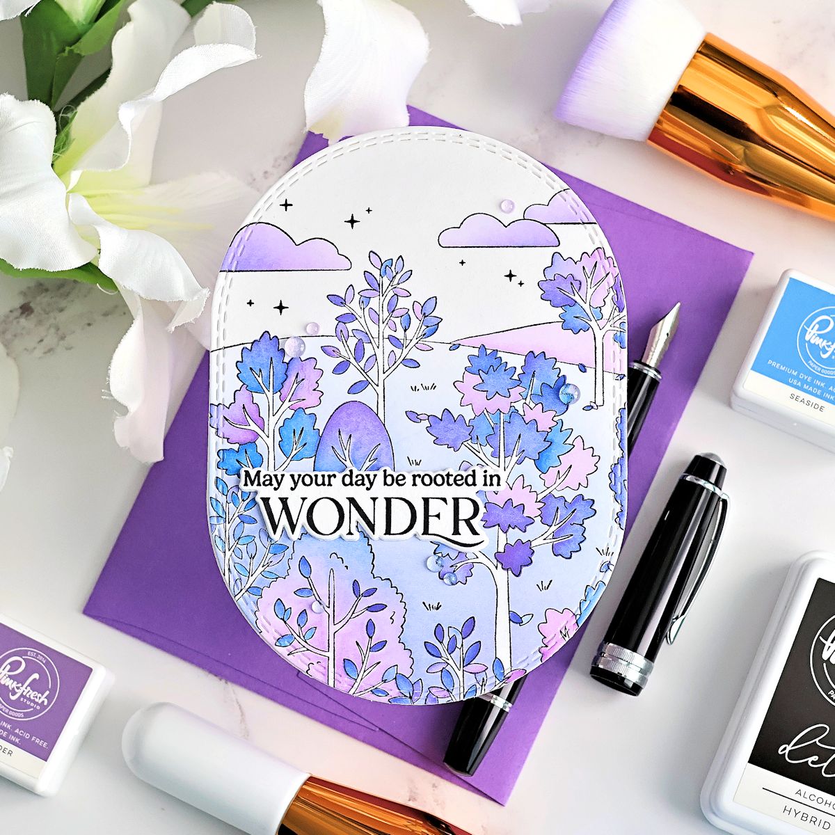 Pinkfresh Studio - Dreamer's Forest Cling Stamp