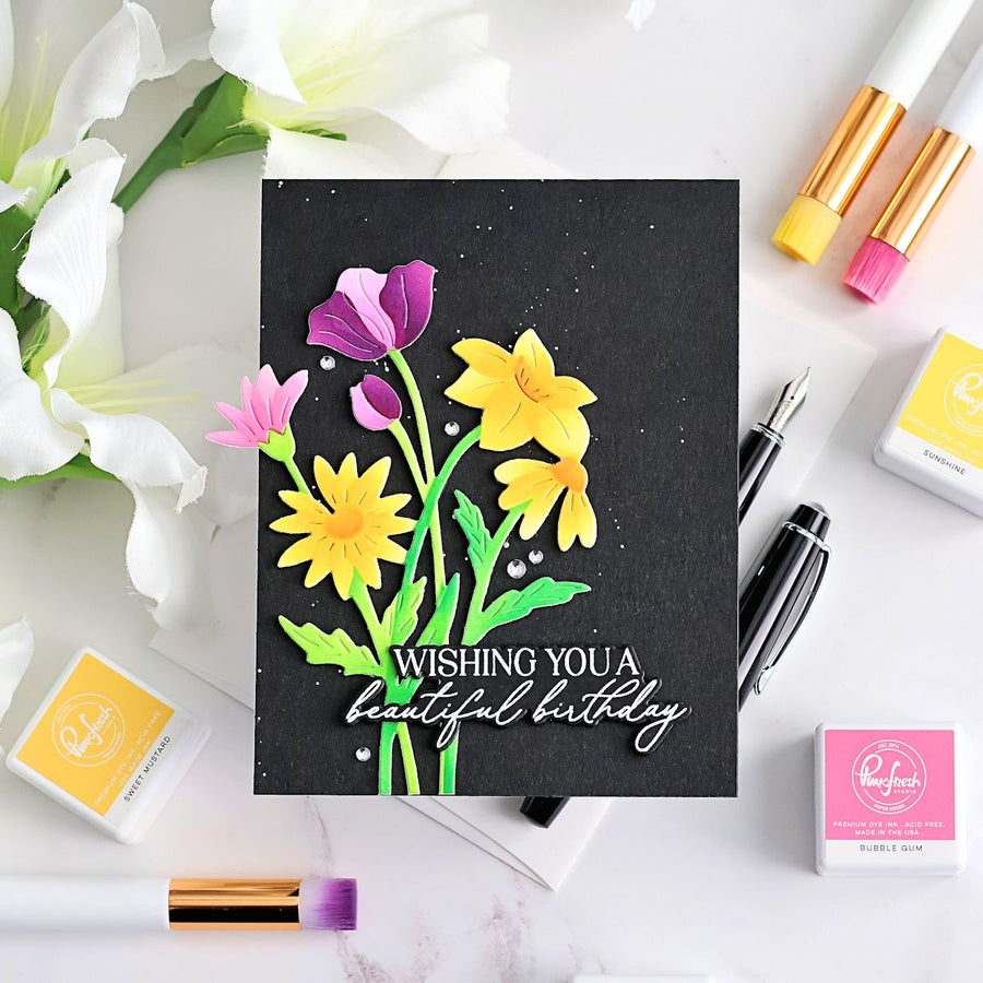 Pinkfresh Studio - Wildflower Elegance Stencils