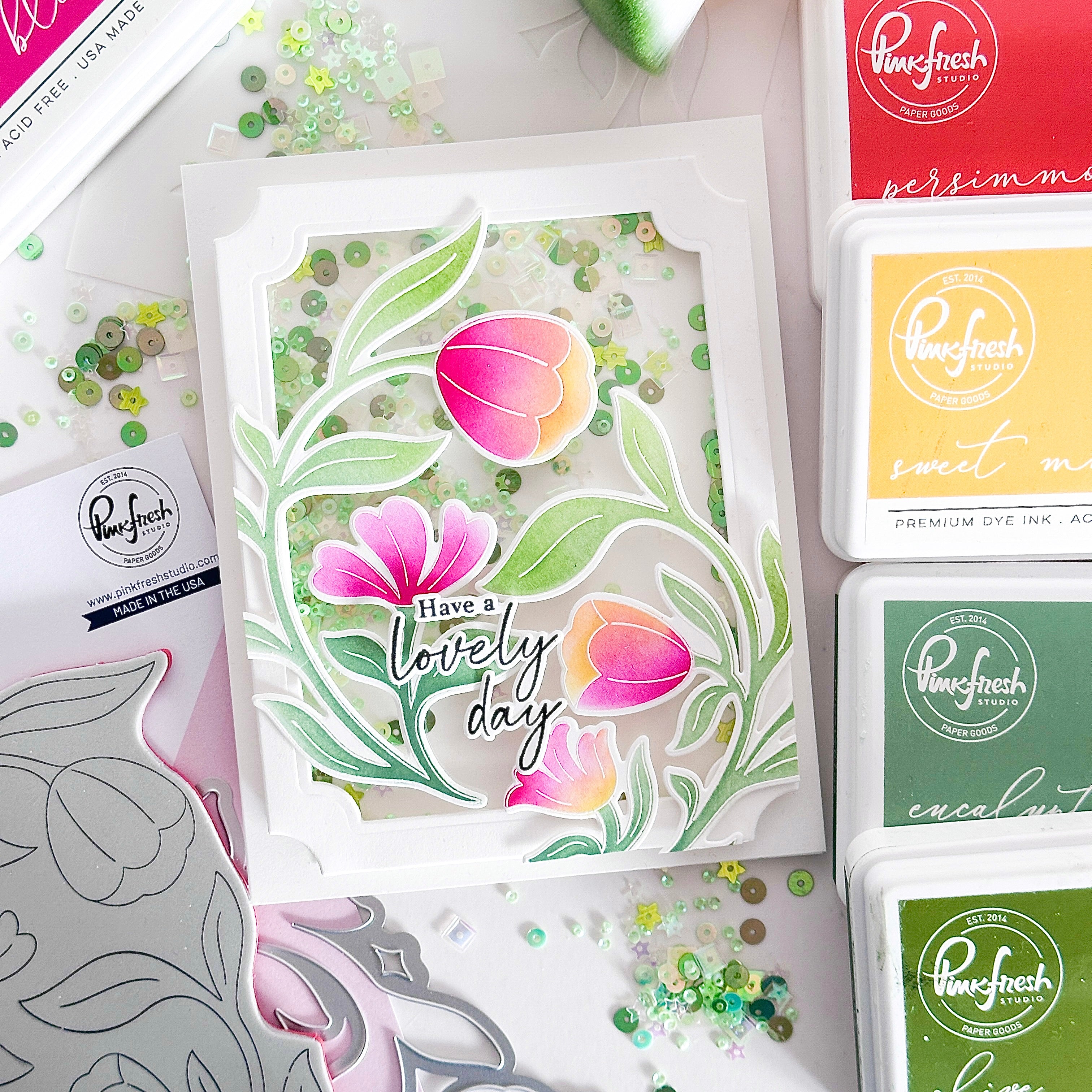 Pinkfresh Studio - Moonlit Blooms Cling Stamp