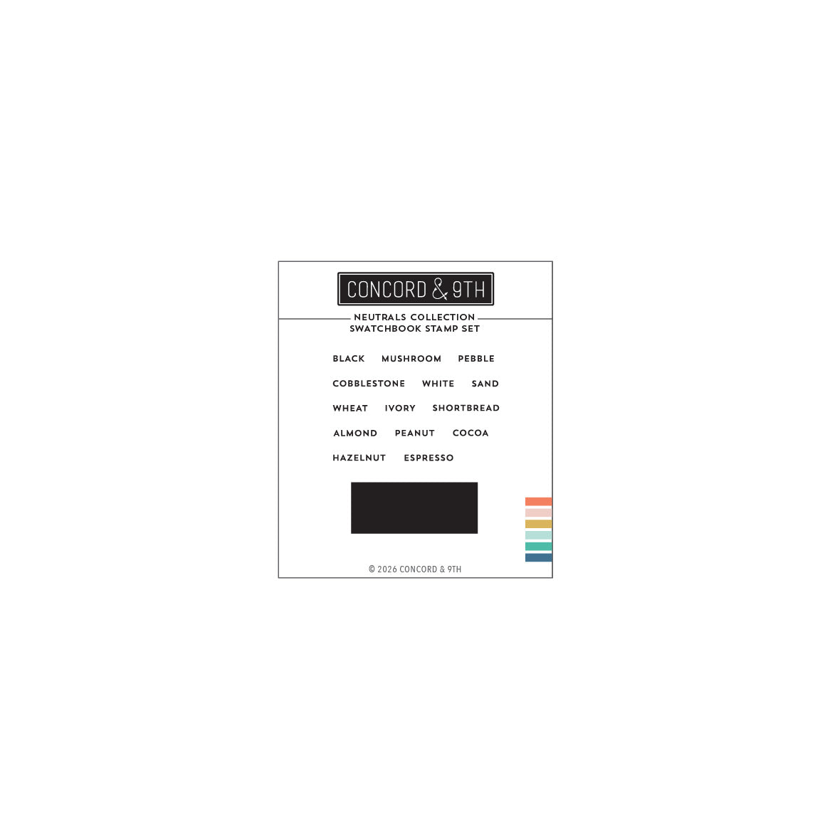 Concord & 9th - Core Collection Ink Cube Labels (50 Colors)