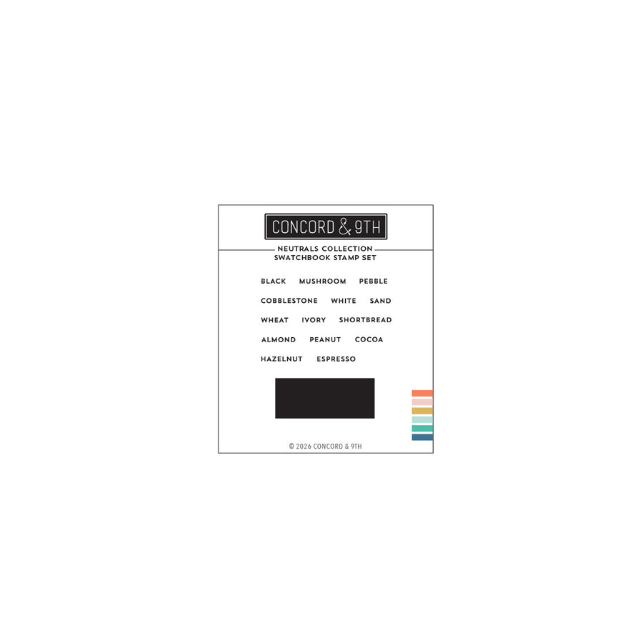 Concord & 9th - Core Collection Ink Cube Labels (50 Colors)