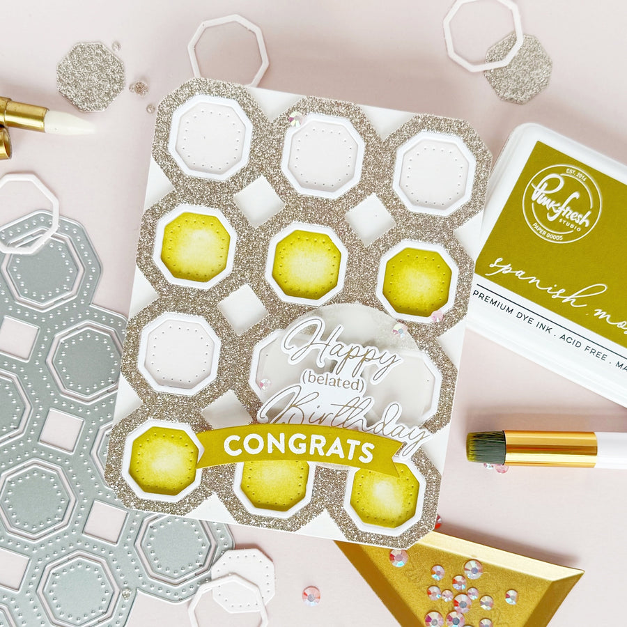 Pinkfresh Studio - Octagon Grid Coverplate Die