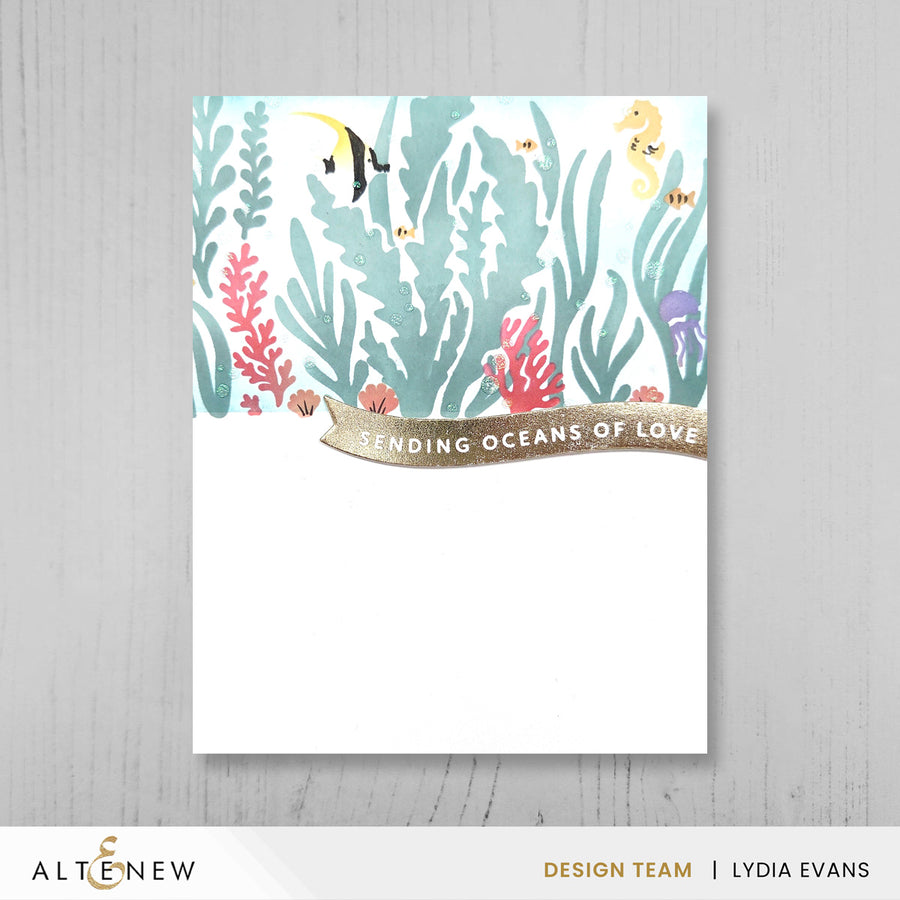 Altenew - One-Go: Solid Sentiment Banners Die