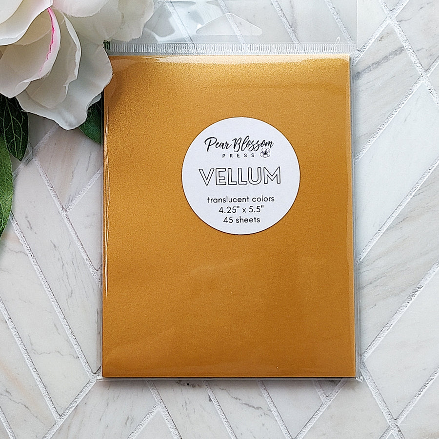 Pear Blossom Press - A2 Vellum - Assorted Colors (45 pack)