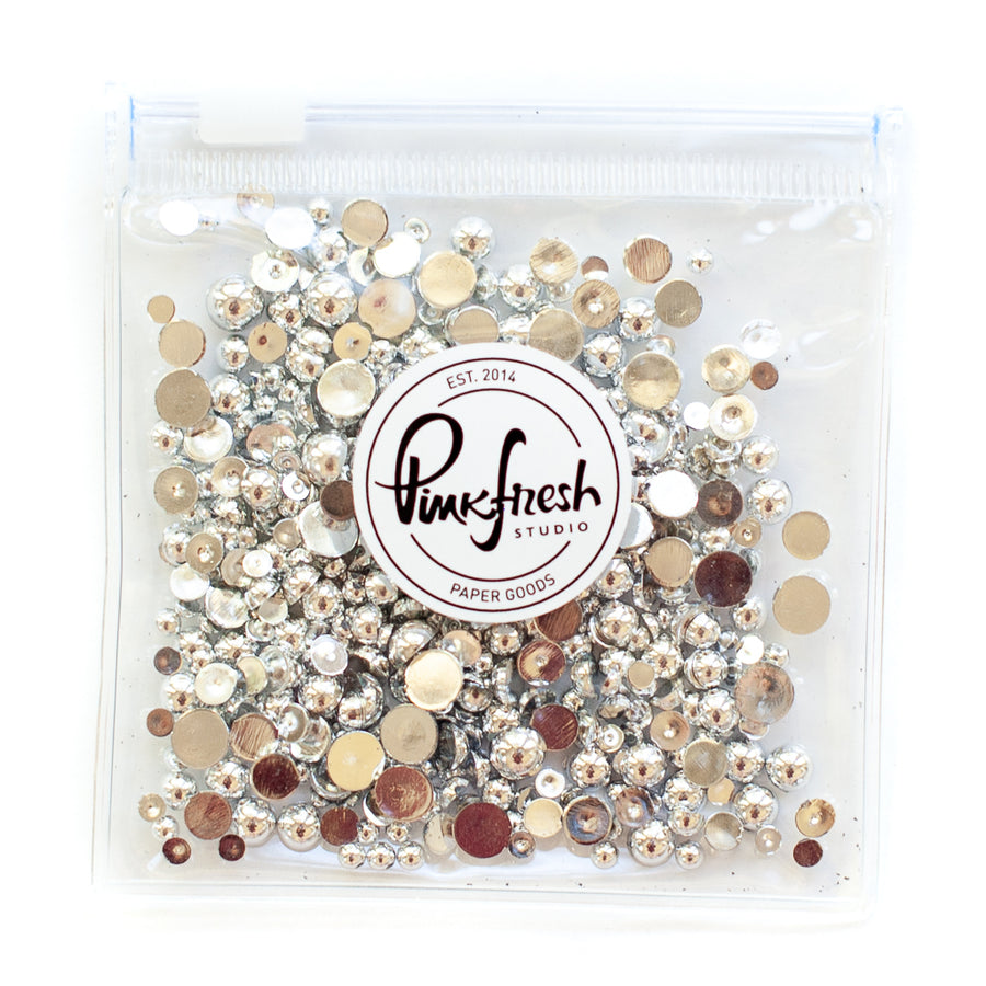 Pinkfresh Studio Metallic Pearls: Silver