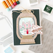 Pinkfresh Studio - Lantern Landscapes: Snowy Cottage Stencils