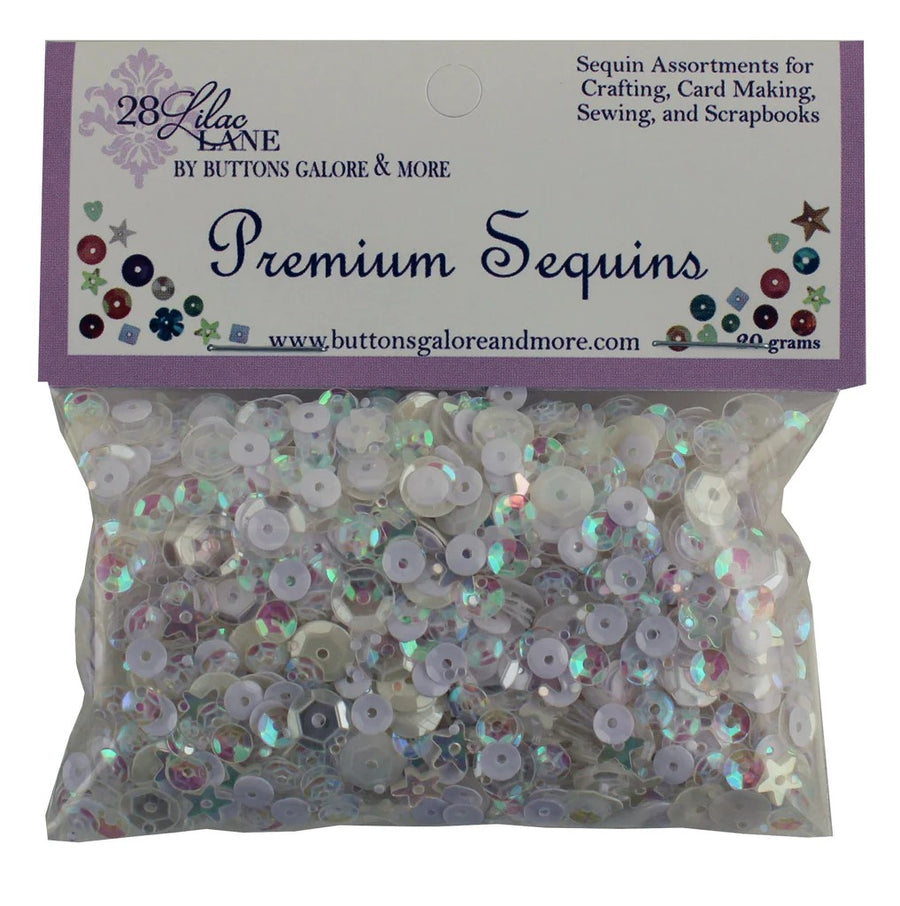 Buttons Galore & More - Marshmallow Sequins (28 Lilac Lane)