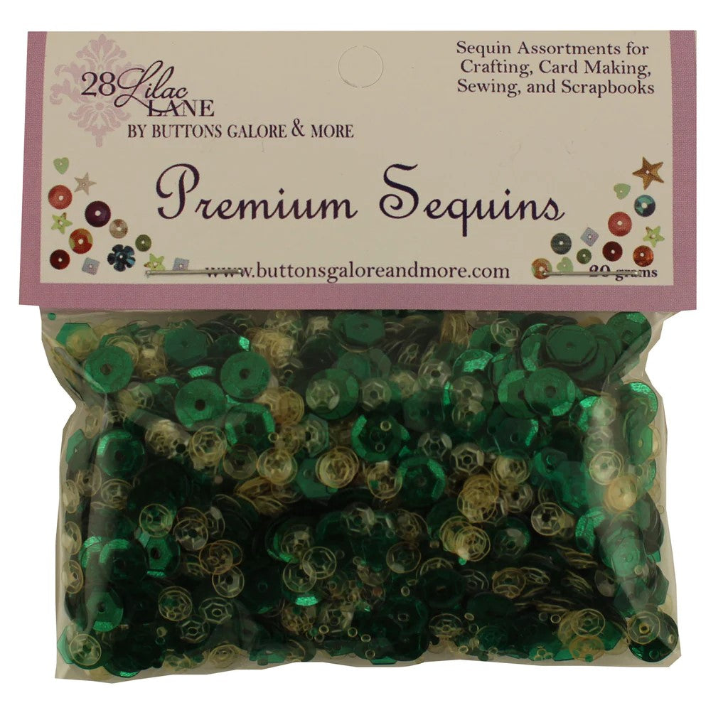 Buttons Galore & More - Emerald Sequins (28 Lilac Lane)