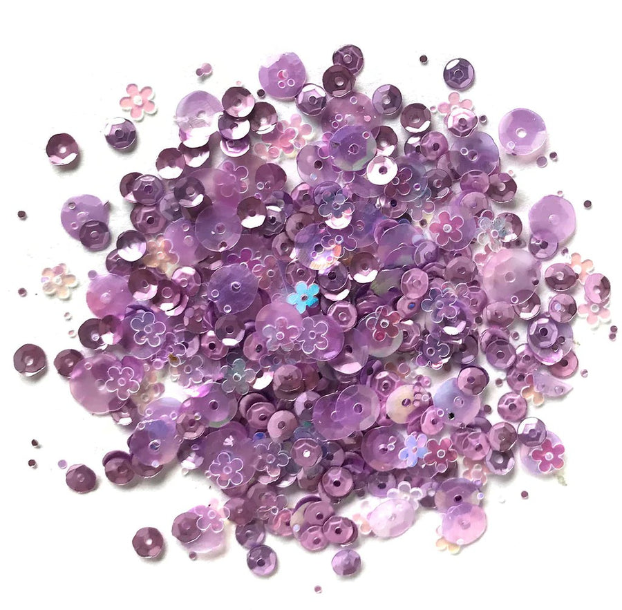 Buttons Galore & More - Lilac Sequins (28 Lilac Lane)