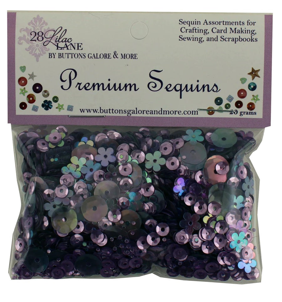Buttons Galore & More - Lilac Sequins (28 Lilac Lane)