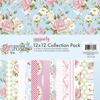 Uniquely Creative - 12" x 12" Patchwork Roses Collection Pack