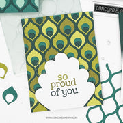 Concord & 9th - Patterned Peacock Embossing Folder