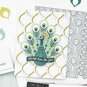 Concord & 9th - Patterned Peacock Embossing Folder