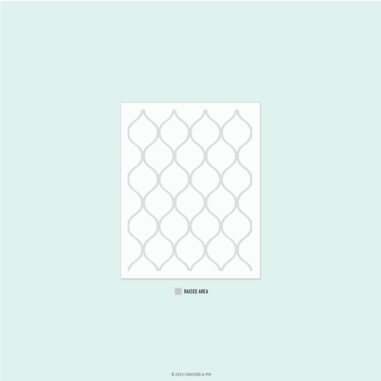 Concord & 9th - Patterned Peacock Embossing Folder