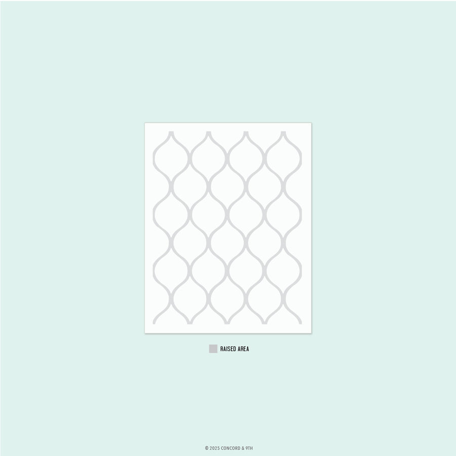 Concord & 9th - Patterned Peacock Embossing Folder