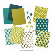 Concord & 9th - Patterned Peacock Embossing Folder