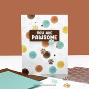 Concord & 9th - Paw Prints Double Card Front Die