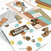 Concord & 9th - Paw Prints Double Card Front Die