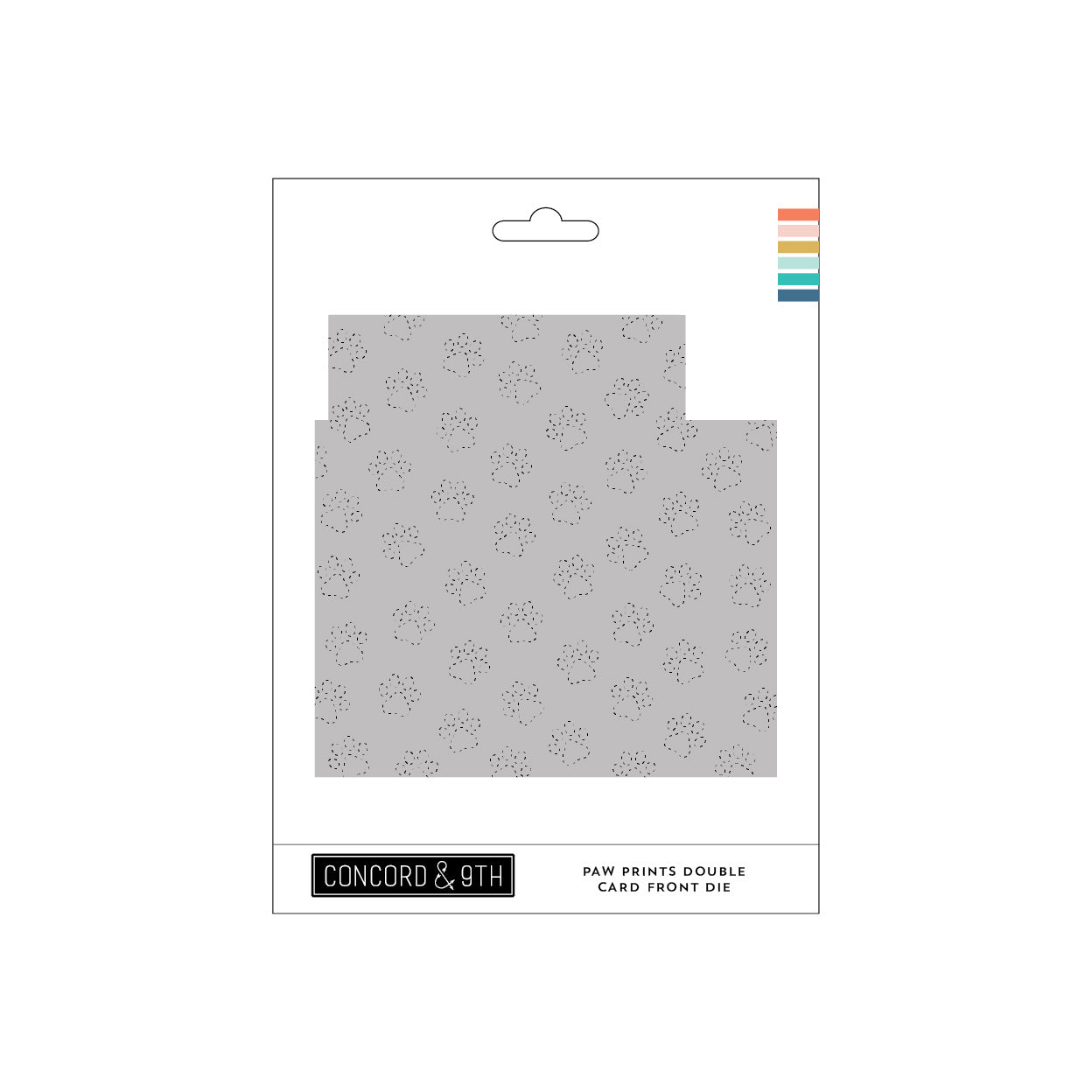 Concord & 9th - Paw Prints Double Card Front Die