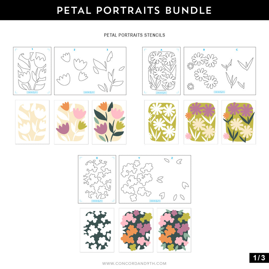 (PRE-ORDER) Concord & 9th - Petal Portraits Stamp Set