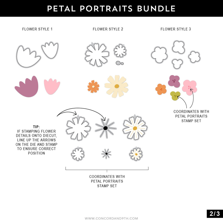 (PRE-ORDER) Concord & 9th - Petal Portraits Stamp Set