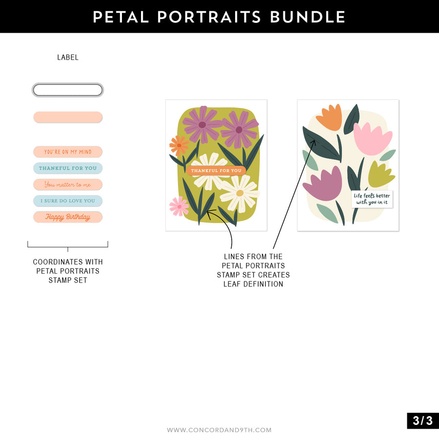 (PRE-ORDER) Concord & 9th - Petal Portraits Stamp Set