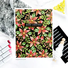 Gina K Designs - Poinsettia Background Stamps