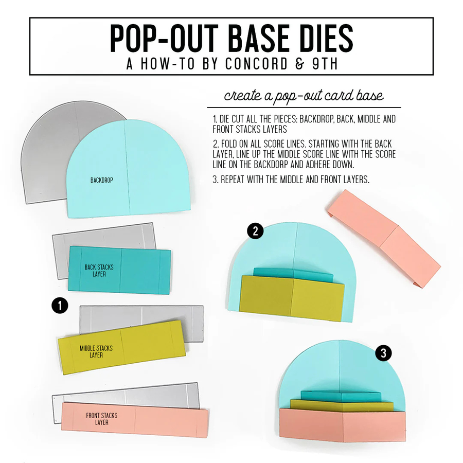 Concord & 9th - Pop-out Stacks Base Dies