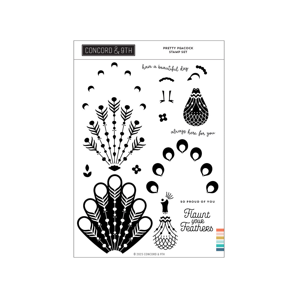 Concord & 9th - Pretty Peacock Stamp Set