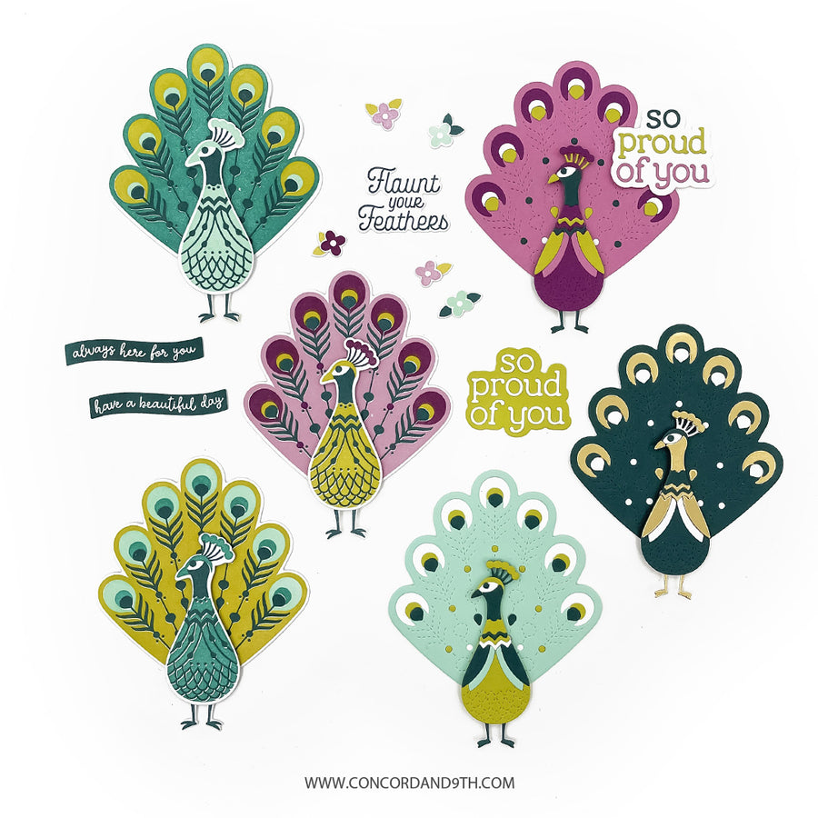 Concord & 9th - Pretty Peacock Stamp Set
