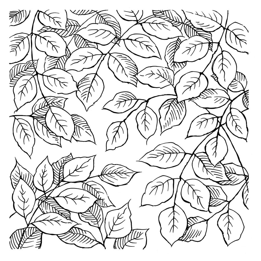 Spellbinders - Stampendous Leafy Lines Cling Rubber Stamp Set from the Beautiful Backgrounds Collection