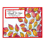 Spellbinders - Stampendous Leafy Lines Cling Rubber Stamp Set from the Beautiful Backgrounds Collection