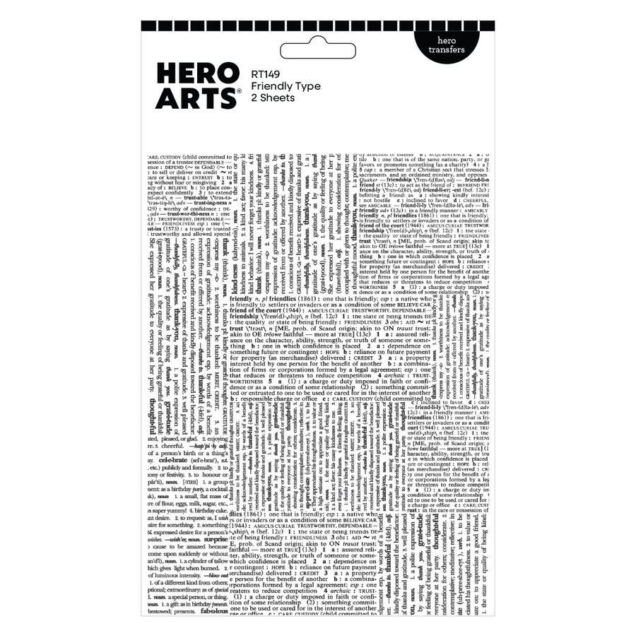 Hero Arts - Friendly Type Hero Transfers