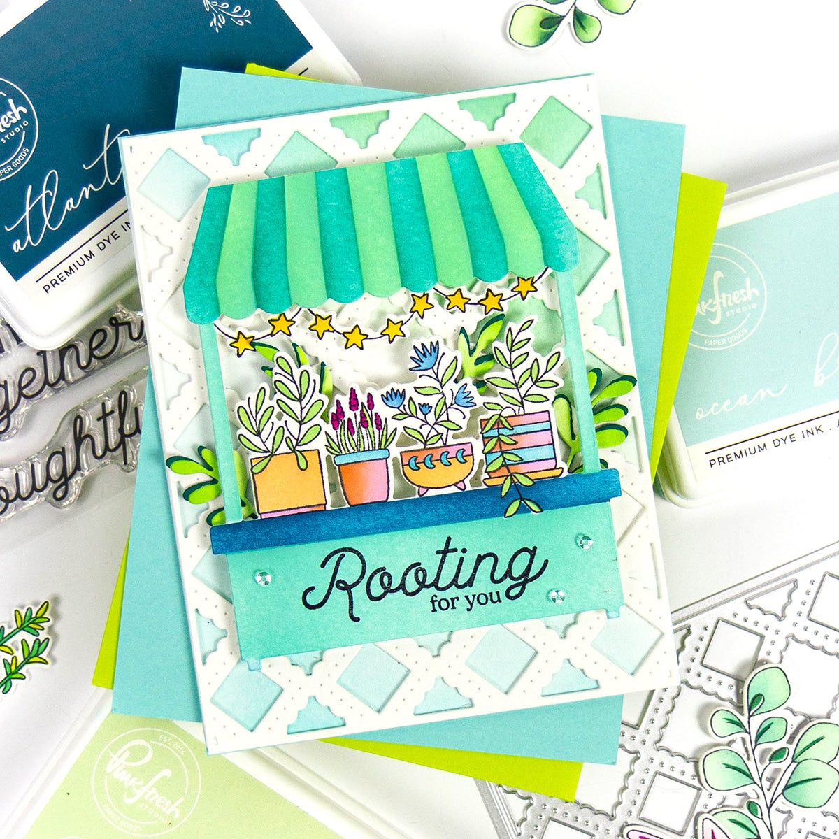 Pinkfresh Studio - Flower Market Stencils