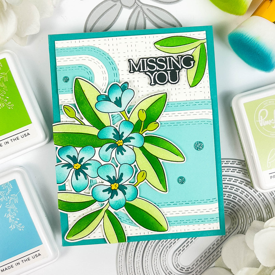 Pinkfresh Studio - Plumeria Stencils