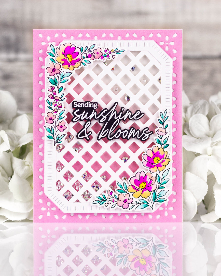 Pinkfresh Studio - Diamond Lattice Coverplate Die