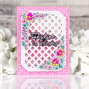 Pinkfresh Studio - Floral Lattice Coverplate Die