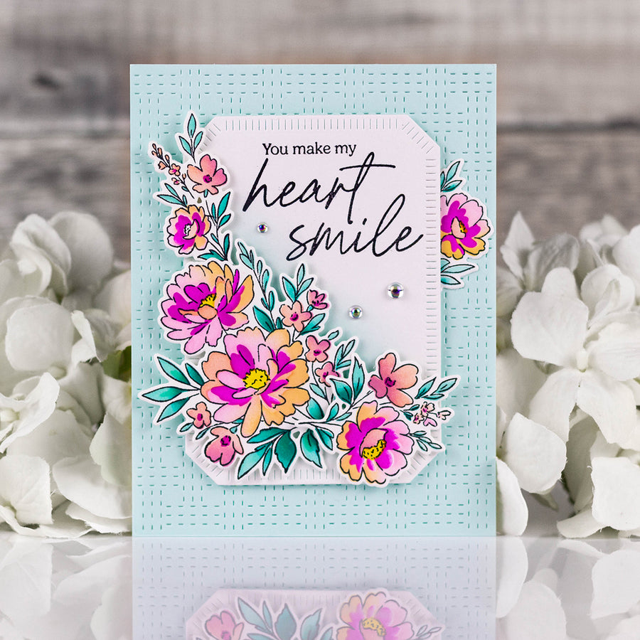 Pinkfresh Studio - Peony Glow Stencils