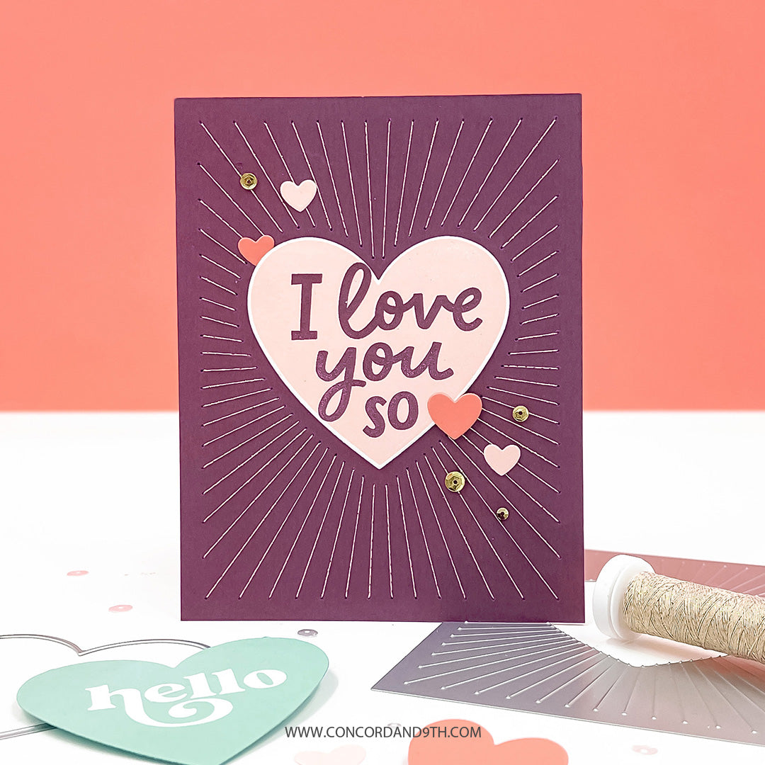 Concord & 9th - Radiant Heart Stamp Set