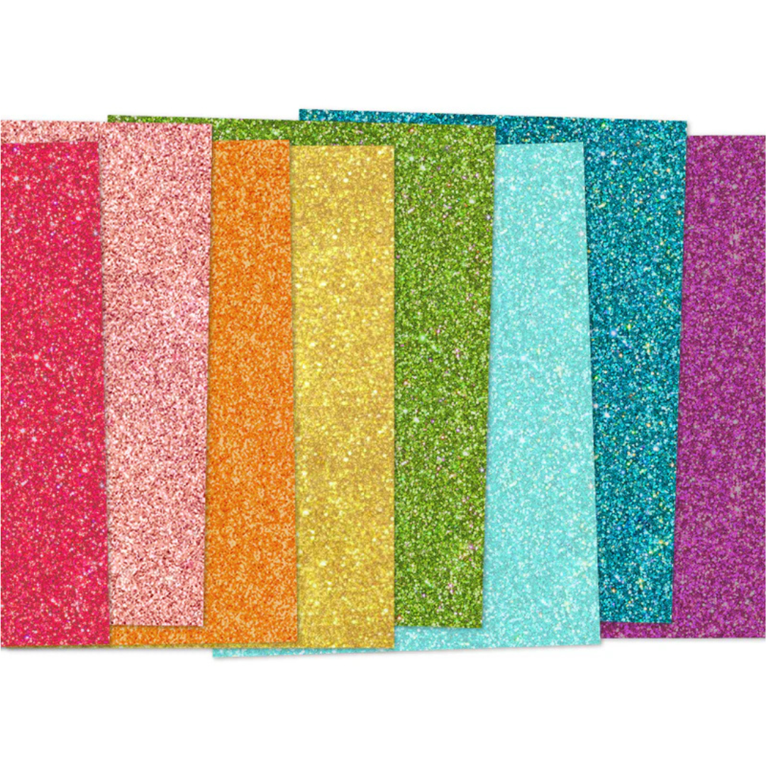 Concord & 9th - Rainbow Glitter Paper Pack 8.5" x 11"