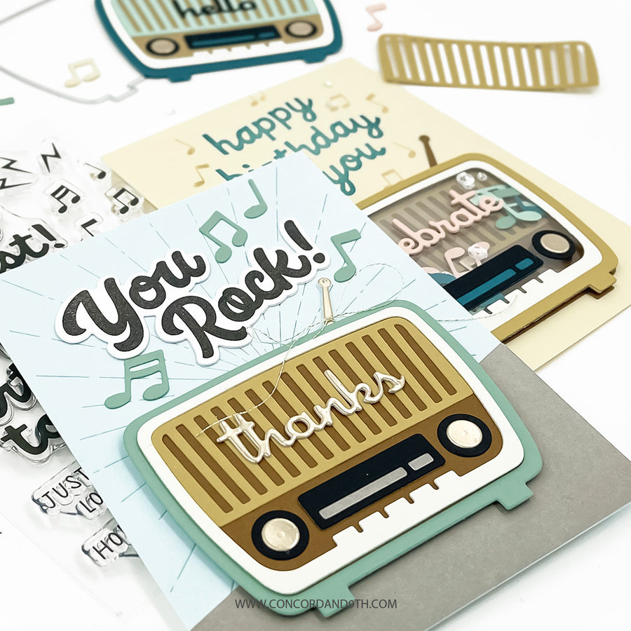 Concord & 9th - Retro Radio Stamp Set