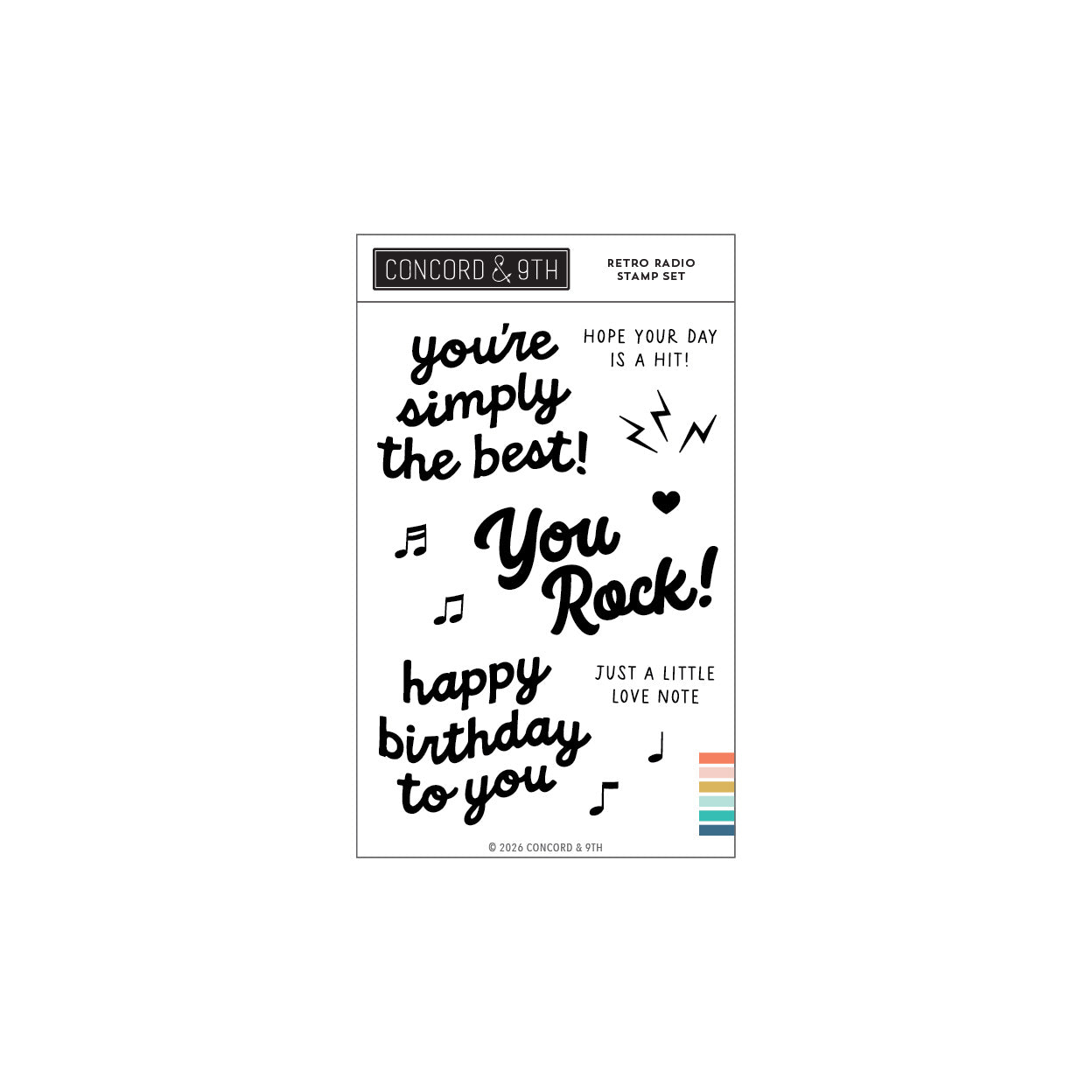 Concord & 9th - Retro Radio Stamp Set