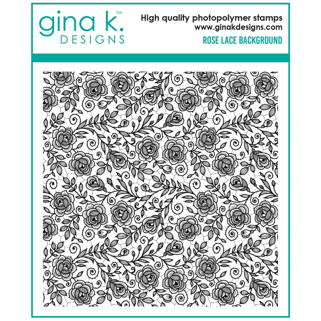 Gina K Designs Rose Lace Background Stamp