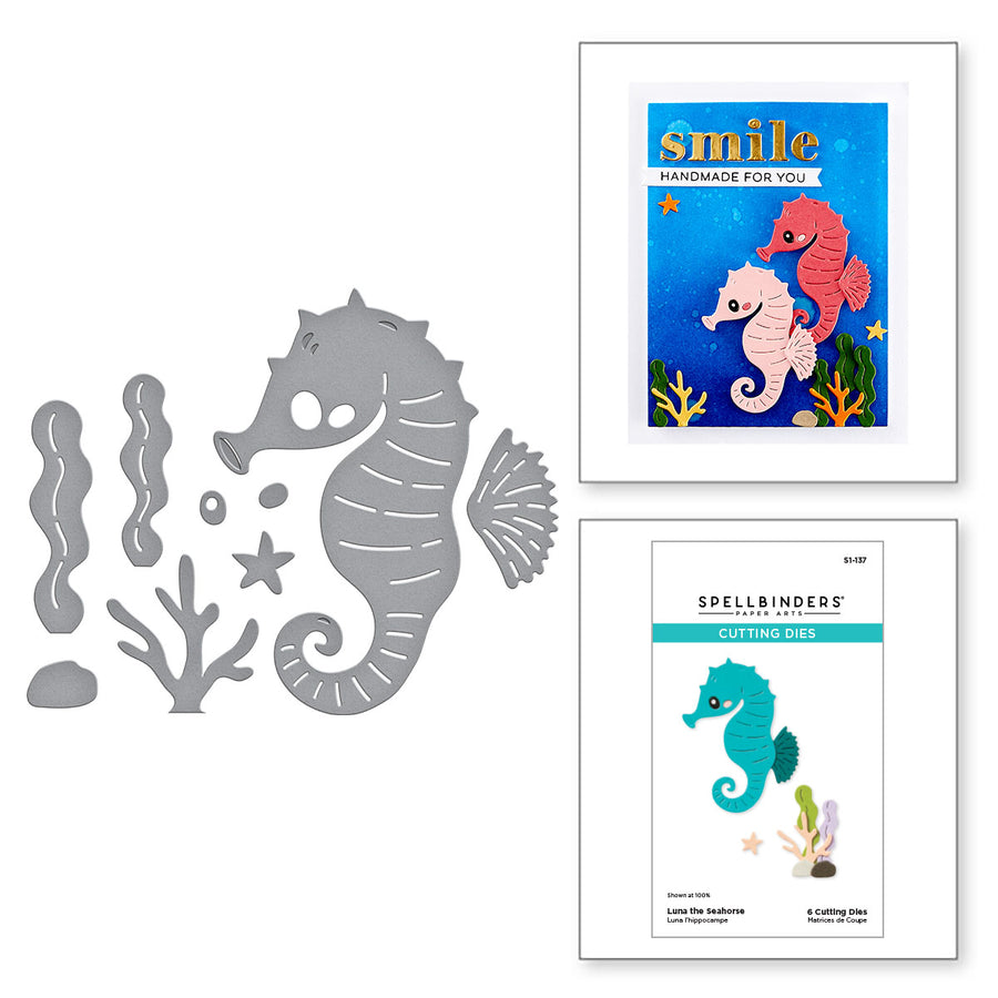 Spellbinders - Luna the Seahorse Etched Dies from the Out and About Collection