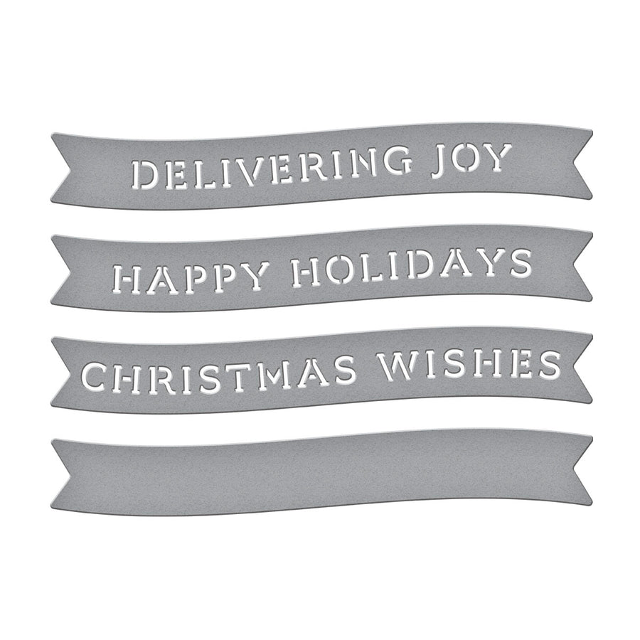 Spellbinders - Handmade Sentiments Etched Dies from the Handmade Holidays Collection