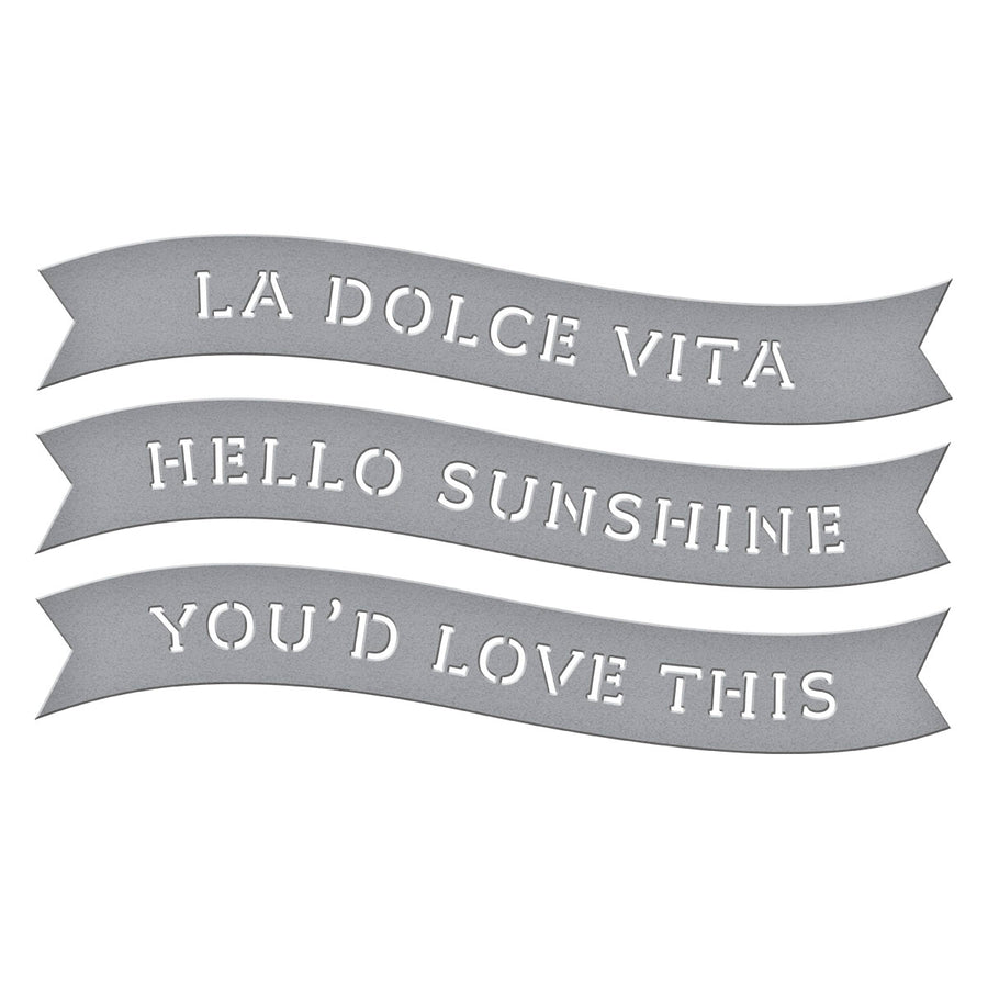 Spellbinders - La Dolce Vita Banners Etched Dies from the La Dolce Vita Collection